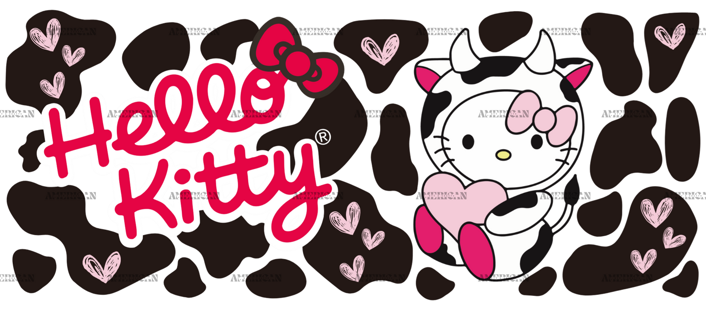 Hello Kitty Cow UV DTF Transfer