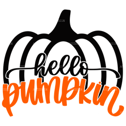 Hello Pumpkin DTF Transfer