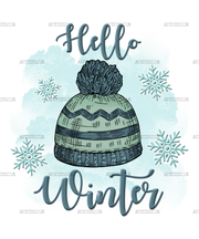 Hello Winter Beanie DTF Transfer
