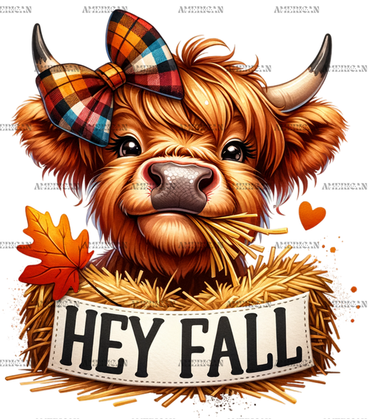 Hey Fall Cow-1 DTF Transfer