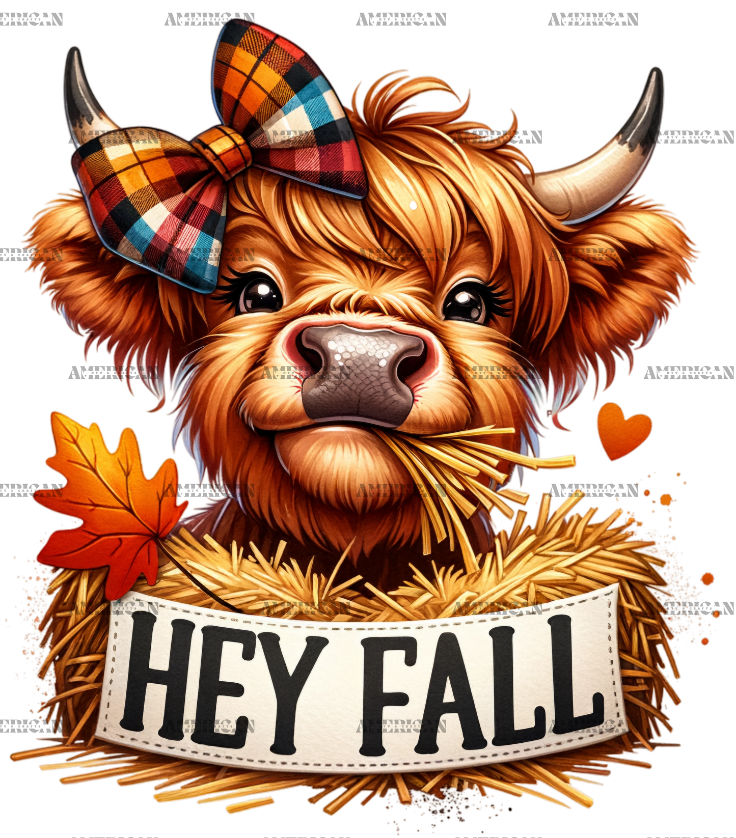 Hey Fall Cow-1 DTF Transfer