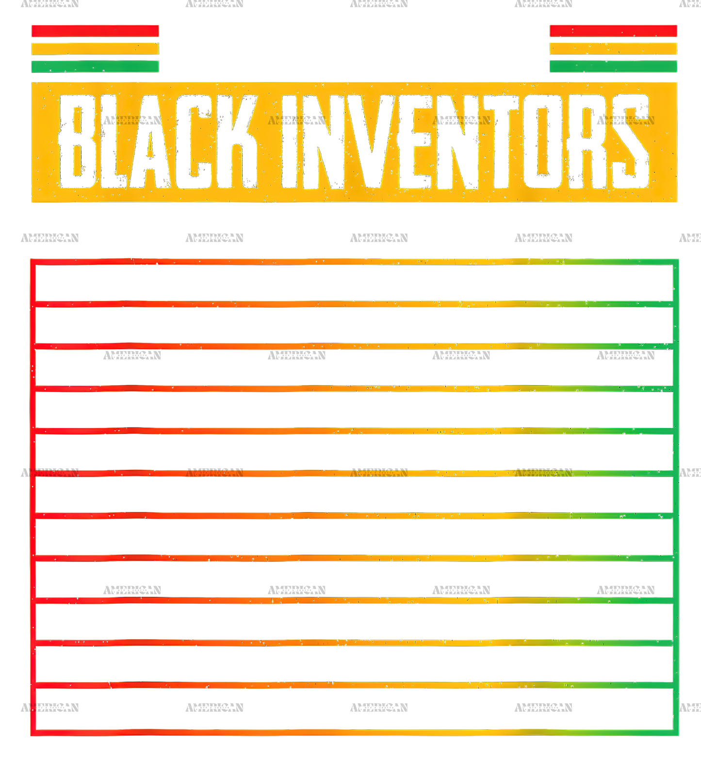 History Of Forgotten Black Inventors DTF Transfer
