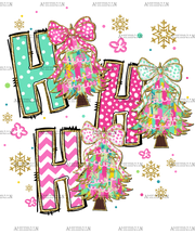 HoHoHo Trees DTF Transfer