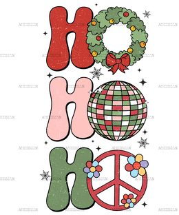 Ho Ho Ho Christmas Peace DTF Transfer