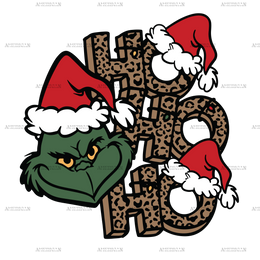 Ho Ho Ho Grinch Dark DTF Transfer