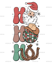 Ho Ho Ho Western Santa DTF Transfer