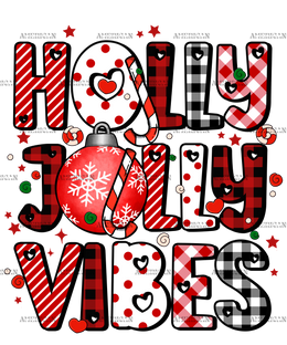 Holly Jolly Vibes-10 DTF Transfer