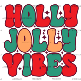 Holly Jolly Vibes-5 DTF Transfer