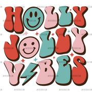 Holly Jolly Vibes-9 DTF Transfer