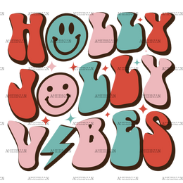 Holly Jolly Vibes-9 DTF Transfer