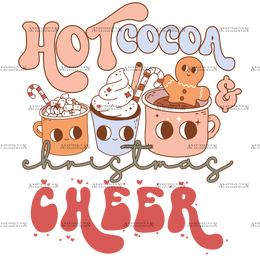 Hot Cocoa And Christmas Cheer-1 DTF Transfer