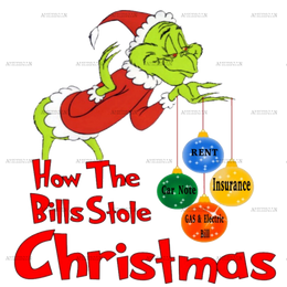 How The Bills Stole Christmas DTF Transfer