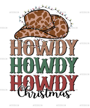 Howdy Christmas Hat DTF Transfer