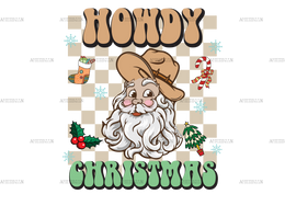 Howdy Christmas Santa-2 DTF Transfer