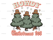 Howdy Christmas Tee DTF Transfer