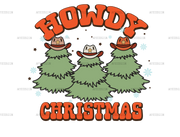 Howdy Christmas Trees DTF Transfer