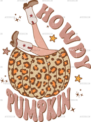 Howdy Pumpkin Boots-2 DTF Transfer