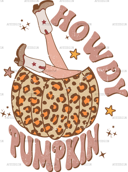Howdy Pumpkin Boots-2 DTF Transfer