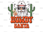 Howdy Santa-1 DTF Transfer