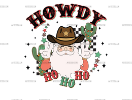 Howdy Santa HoHoHo-2 DTF Transfer