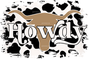 Howdy Western Cow DTF Transfer