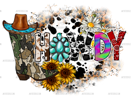 Howdy Cowboy DTF Transfer