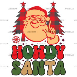 Howdy Santa-5 DTF Transfer
