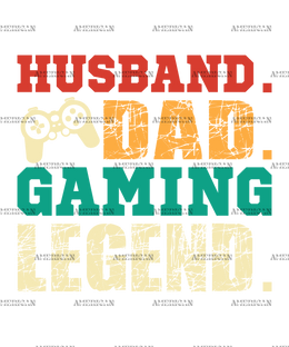 Husband Dad Gaming Legend DTF Transfer