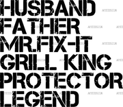 Husband Father Mr.Fix-it Grill King Protector Legend DTF Transfer