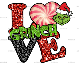 I Love Grinch DTF Transfer