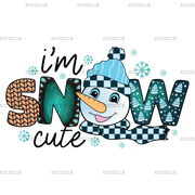 I am Snow Cute Snowman DTF Transfer