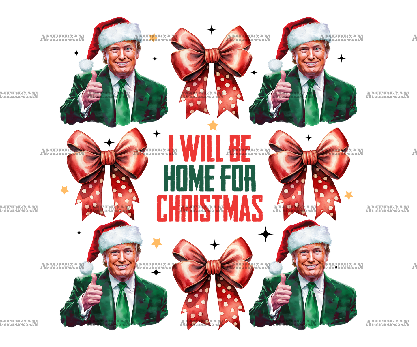 I'll Be Home For Christmas Trump-19 DTF Transfer
