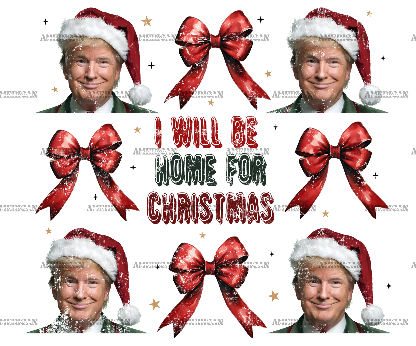 I'll Be Home For Christmas Trump-20 DTF Transfer