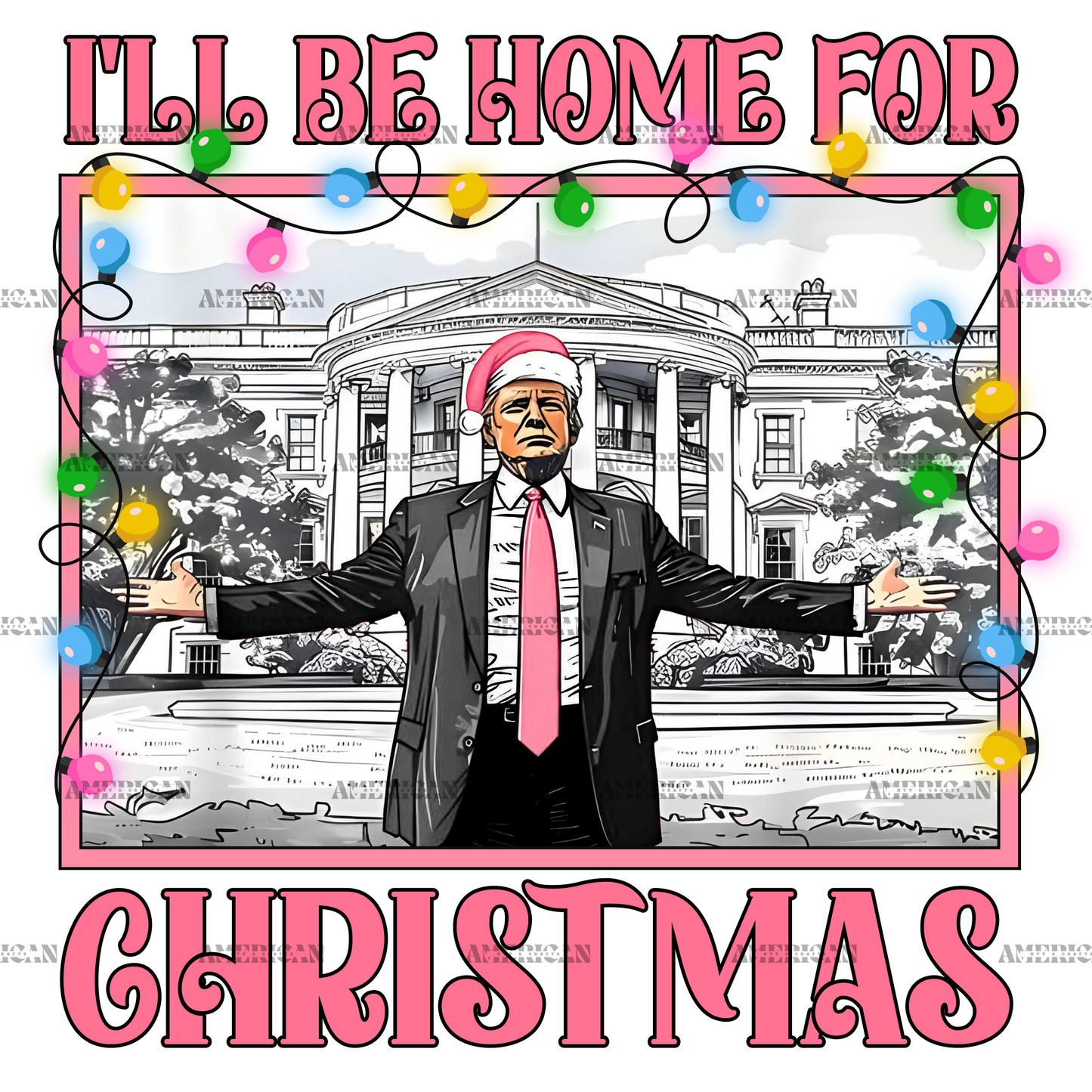 I'll Be Home For Christmas Trump-5 DTF Transfer
