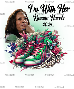 I'm With Her Kamala Harris 2024 Shoe DTF Transfer