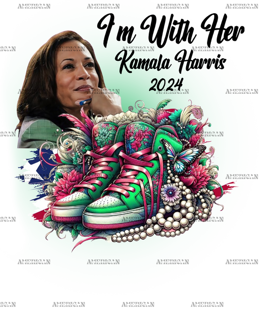 I'm With Her Kamala Harris 2024 Shoe DTF Transfer