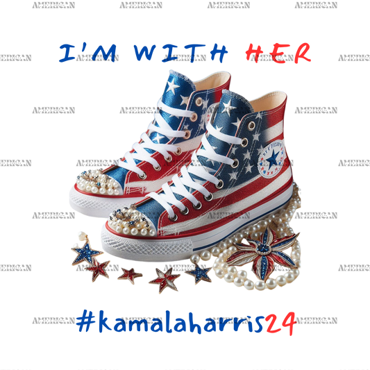 I'm With Her Kamala Harris 24 Shoe DTF Transfer