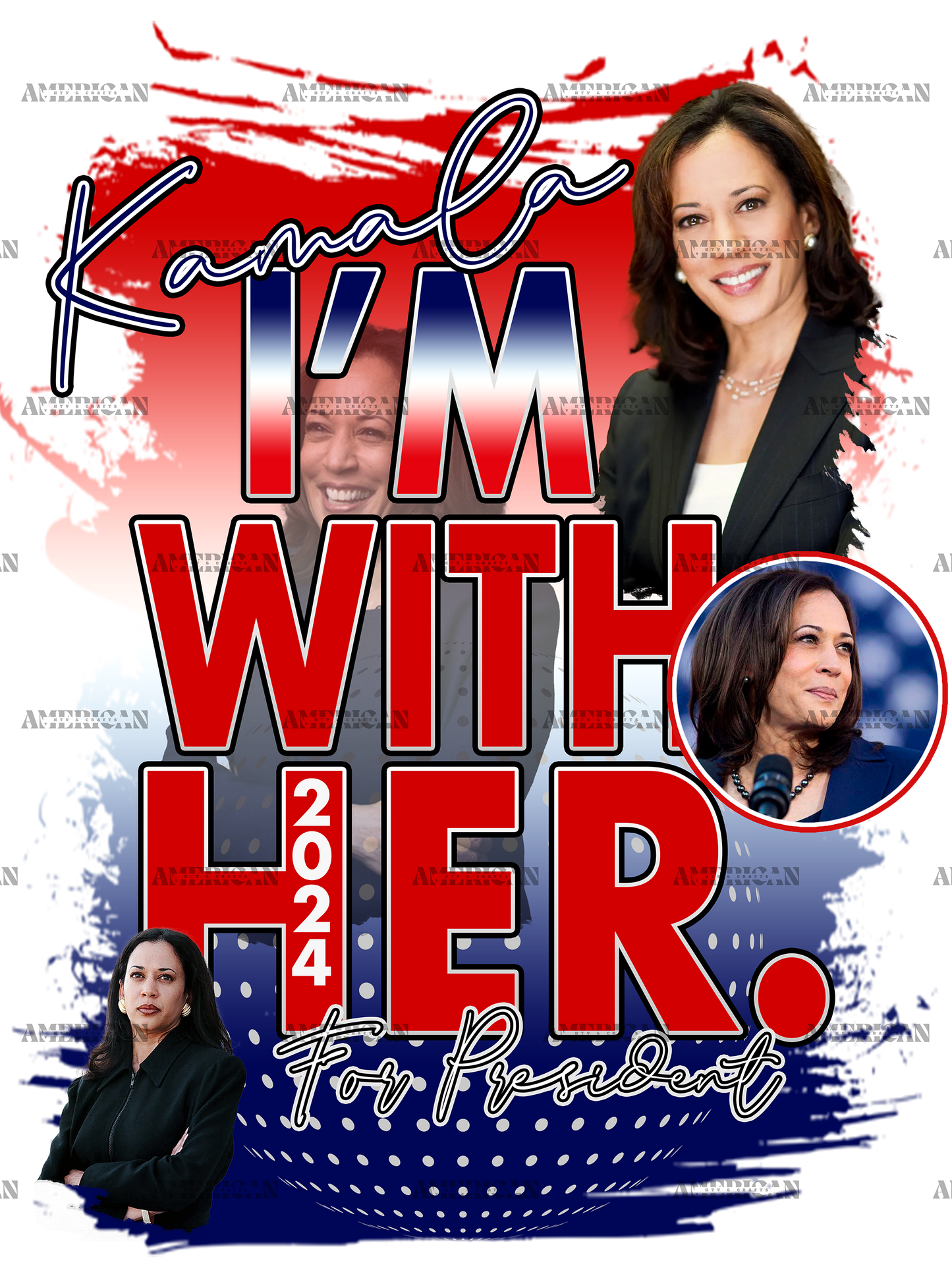 I'm With Kamala For President-1 DTF Transfer