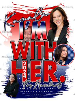I'm With Kamala For President-1 DTF Transfer