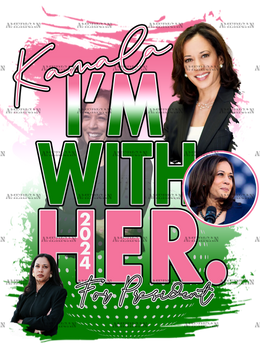 I'm With Kamala For President-2 DTF Transfer
