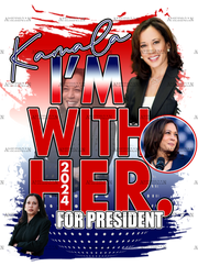 I'm With Kamala For President-3 DTF Transfer