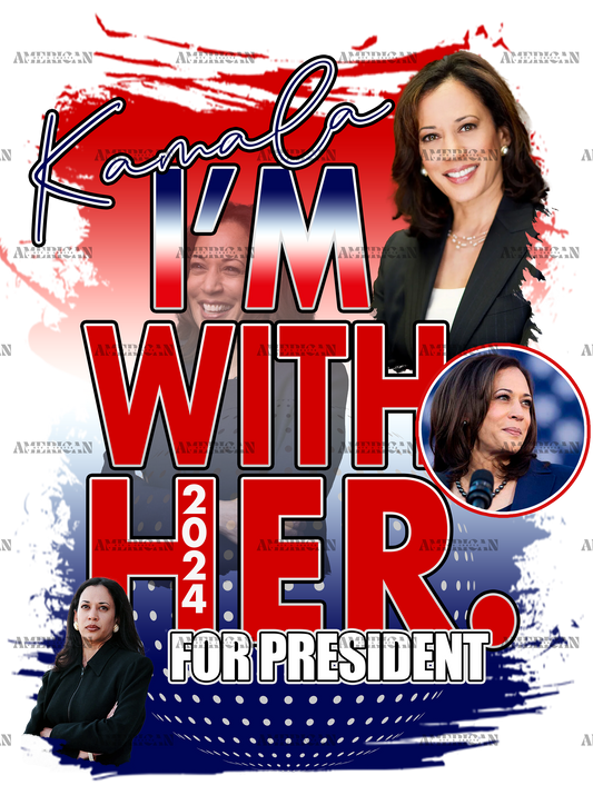 I'm With Kamala For President-3 DTF Transfer