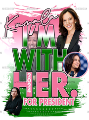 I'm With Kamala For President-4 DTF Transfer