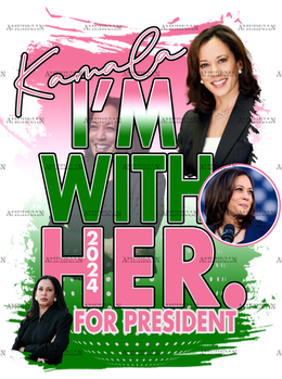 I'm With Kamala For President-4 DTF Transfer
