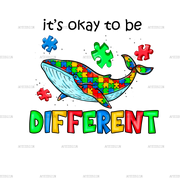 Its Ok To Be Different Fish DTF Transfer