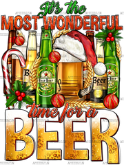 Its The Most Wonderful Time For A Beer Christmas DTF Transfer