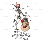 Its The Most Wonderful Time Of The Year Snowman DTF Transfer