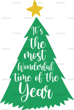 Its The Most Wonderful Time Of The Year Tree DTF Transfer