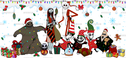 Jack and Sally Wedding Christmas UV DTF Transfer