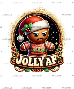 Jolly AF Ginger Bread Man DTF Transfer